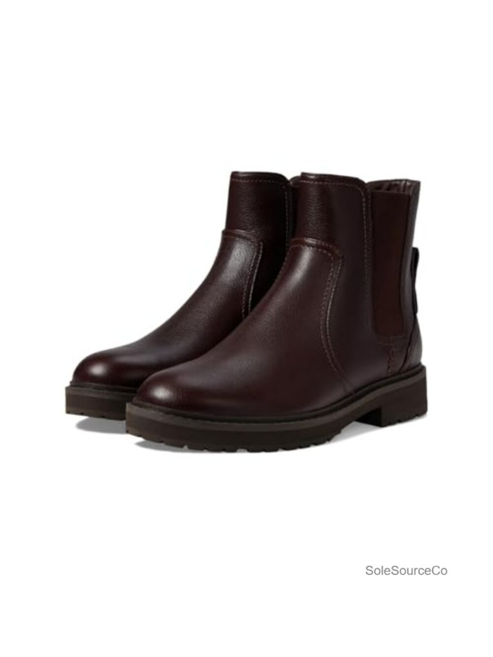 Waterproof Leather Chelsea Bootie Pull-On Round Toe Mid-Calf